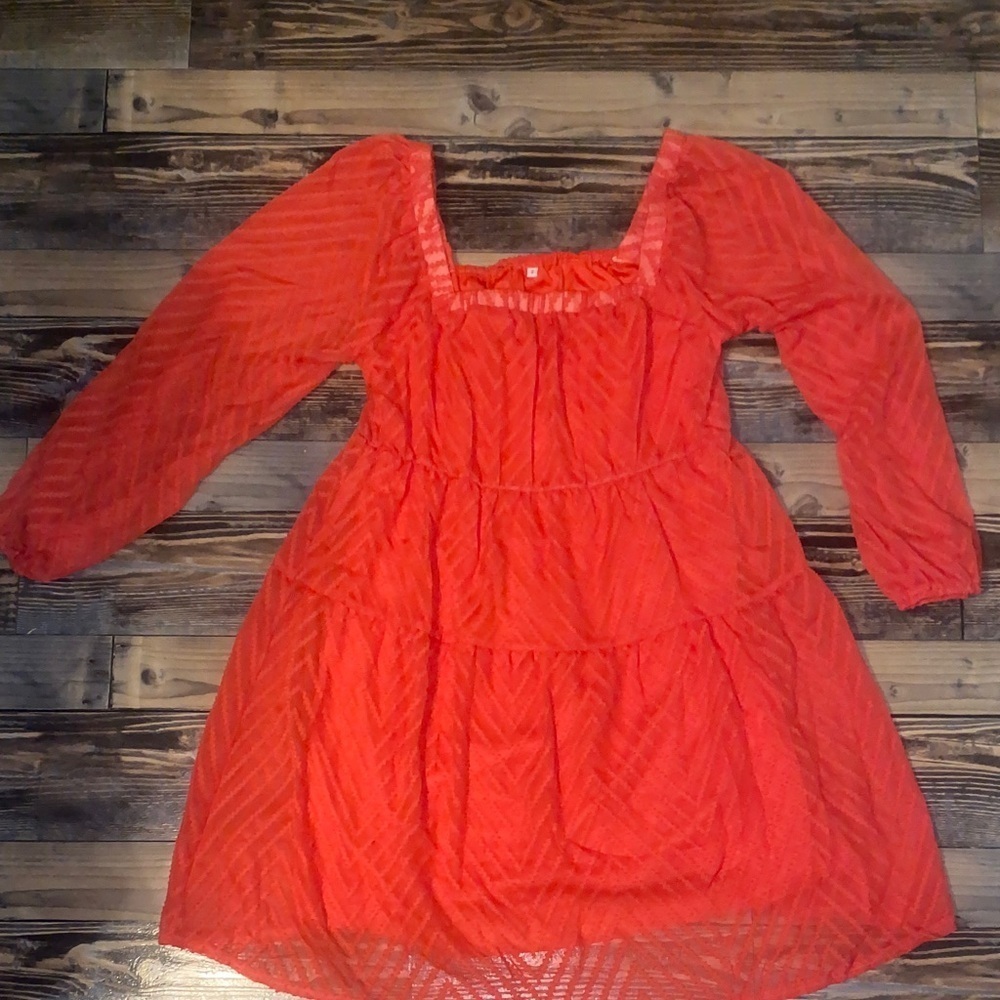 Red Long Sleeve Dress size Small